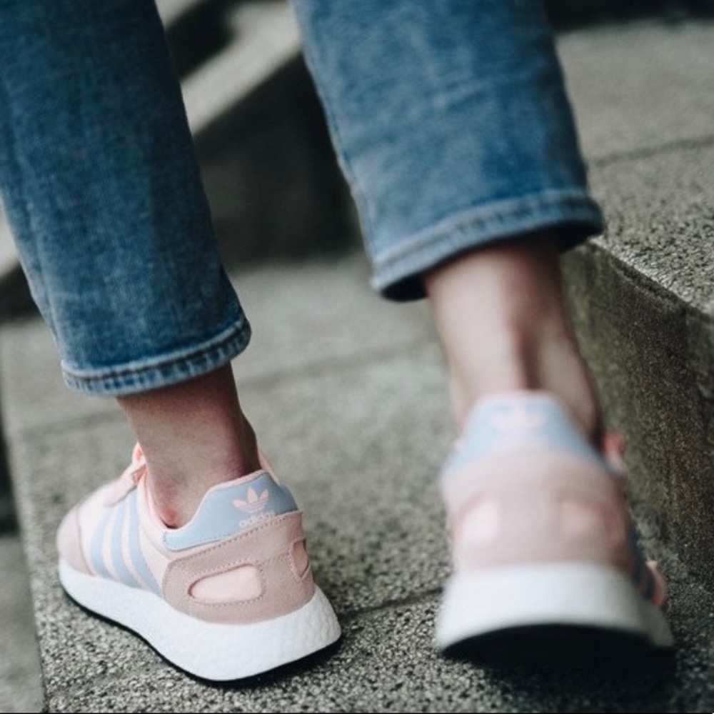 Women's adidas-Iniki Runner-CLEAR ORANGE PERIWINKLE- CG6025-Sz 8.5 - Picture 7 of 14